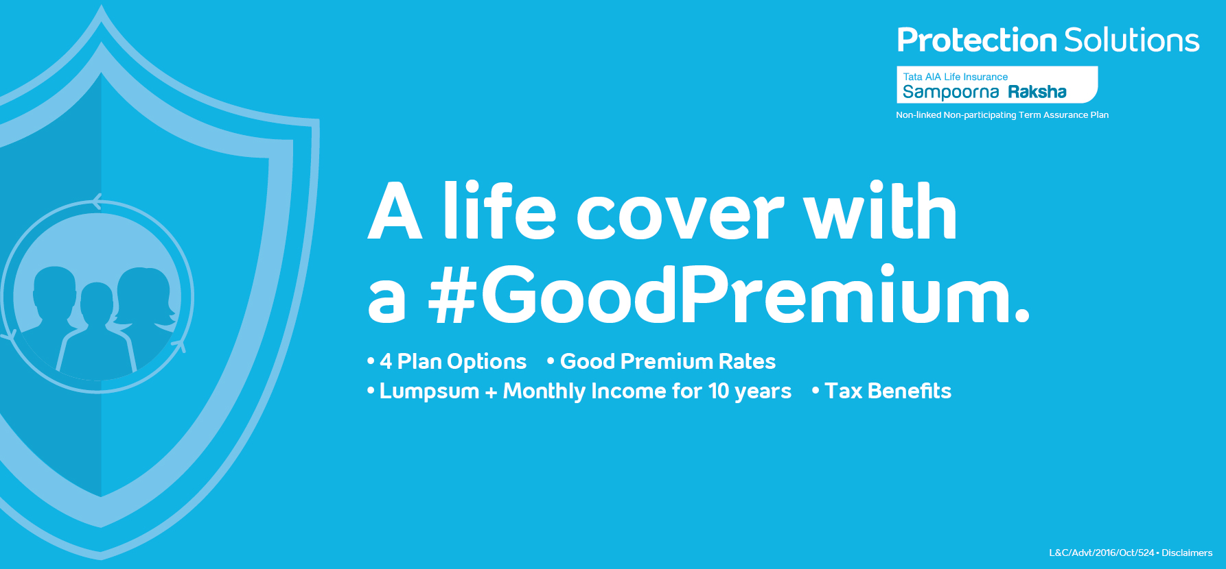 A life cover with a #GoodPremium.